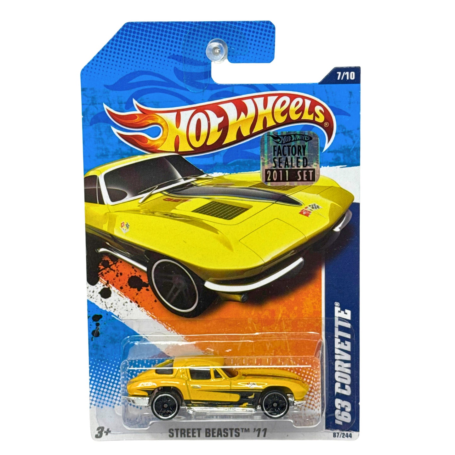Hot Wheels Street Beasts 1963 Chevy Corvette 1:64 Diecast Factory Sealed
