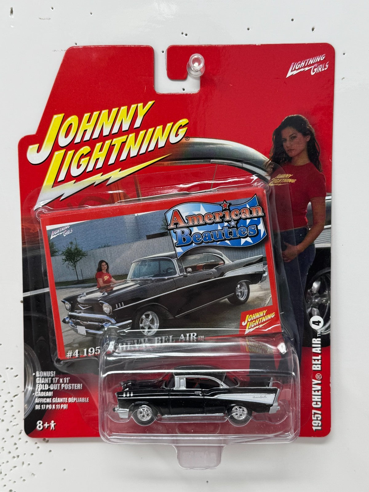 Johnny Lightning American Beauties 1957 Chevy Bel Air 1:64 Diecast