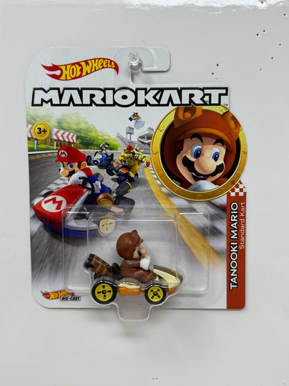 Hot Wheels Mario Kart Tanooki Mario Standard Kart 1:64 Diecast