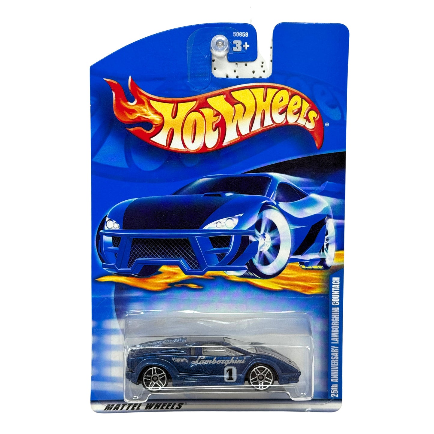 Hot Wheels 25th Anniversary Lamborghini Countach 1:64 Diecast Blue