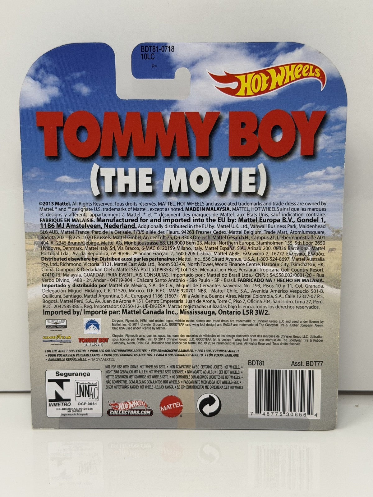 Hot Wheels Retro Entertainment Tommy Boy 1967 Plymouth GTX 1:64 Diecast Blue