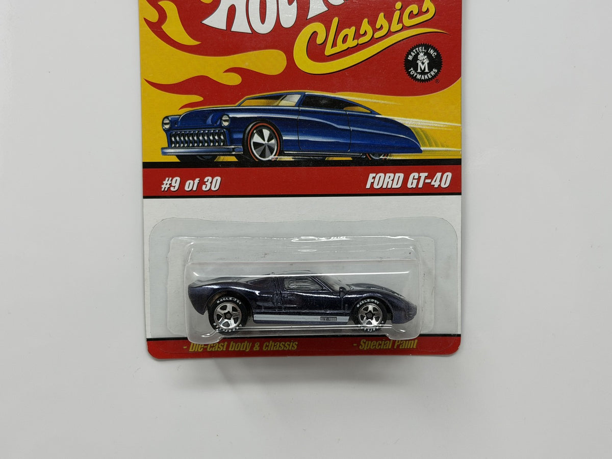 Hot Wheels Classics Series 2 Ford GT-40 1:64 Diecast Dark Blue