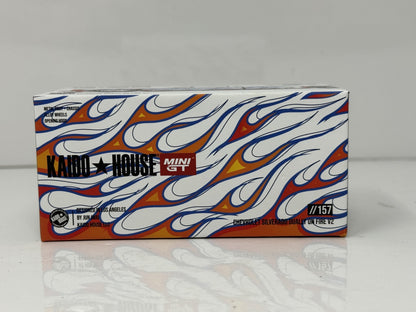 Kaido House MINI GT Chevrolet Silverado Dually On Fire V2 1:64 Diecast