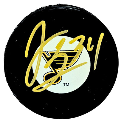 Jake Allen St. Louis Blues Signed NHL Autograph Puck Gold Auto