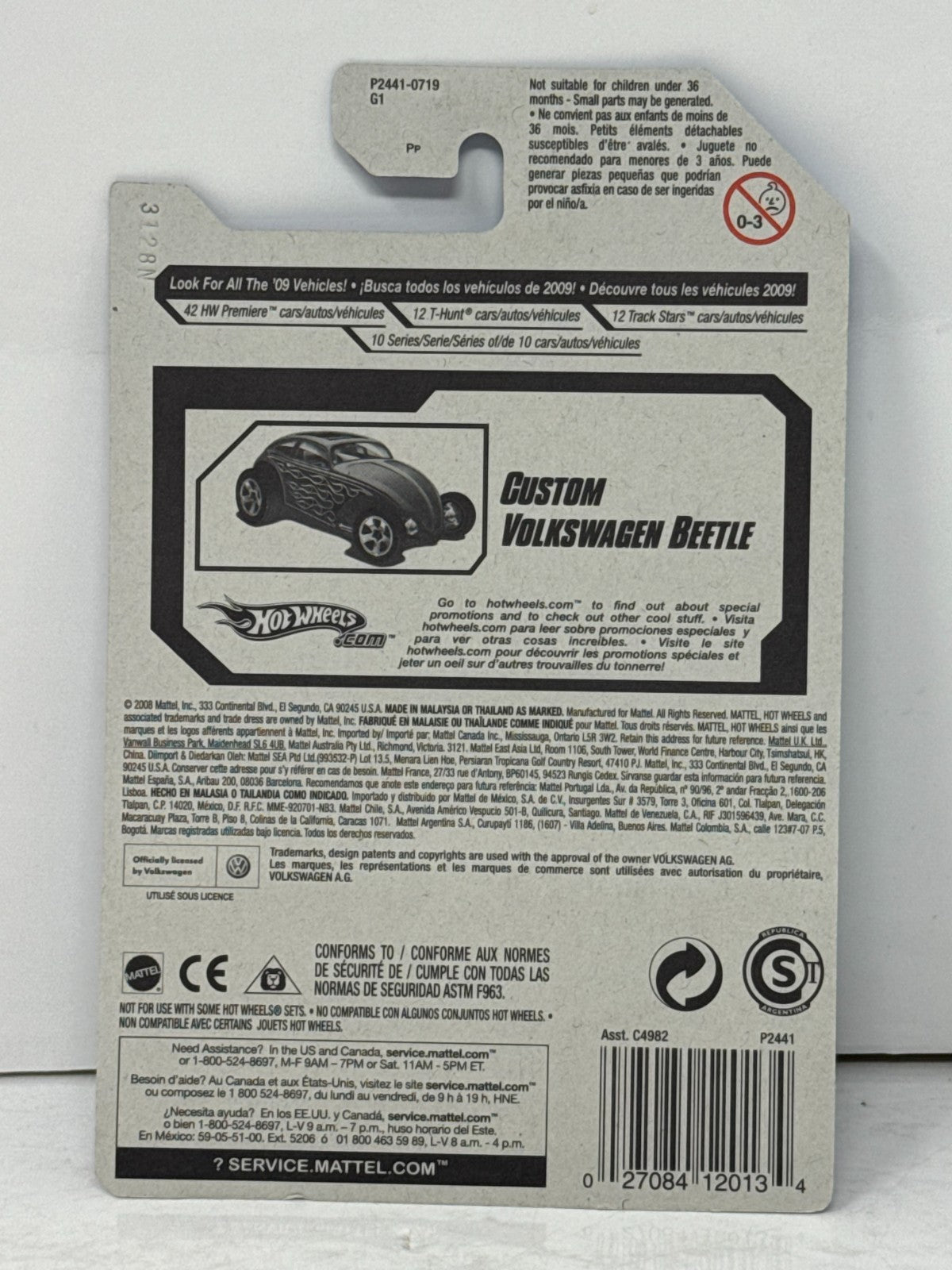 Hot Wheels Heat Fleet Custom Volkswagen Beetle 1:64 Diecast ERROR