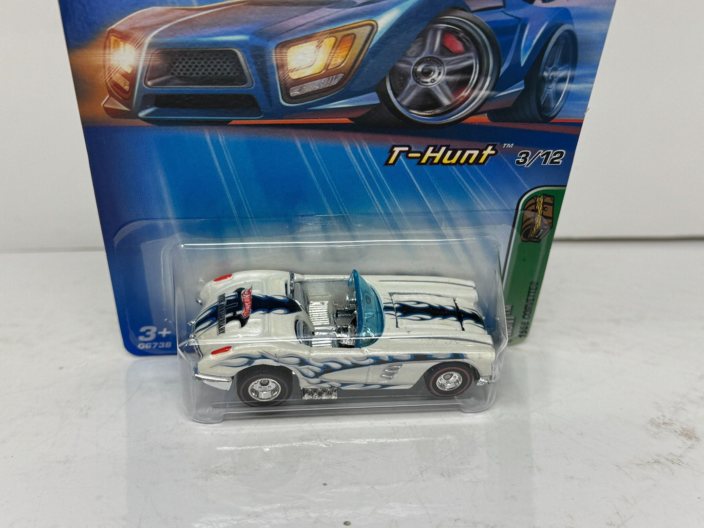 Hot Wheels T-Hunt 1958 Chevy Corvette 1:64 Diecast Real Riders