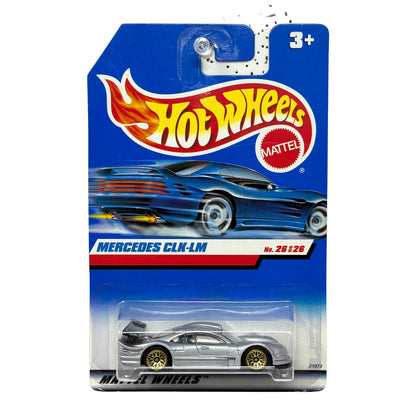 Hot Wheels Mercedes CLK-LM 1:64 Diecast Silver Gold Wheels V2