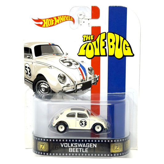 Hot Wheels Retro Entertainment The Love Bug Volkswagen Beetle 1:64 Diecast White