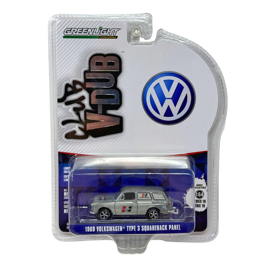 Greenlight 1969 Volkswagen Squareback Panel Club V-Dub  RAW CHASE 1:64 Diecast