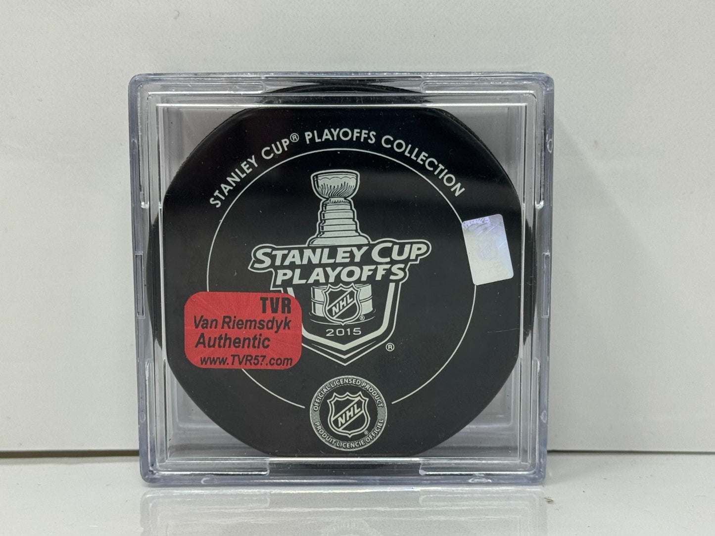 Trevor van Riemsdyk Chicago Blackhawks Signed NHL Autograph Puck Silver Auto