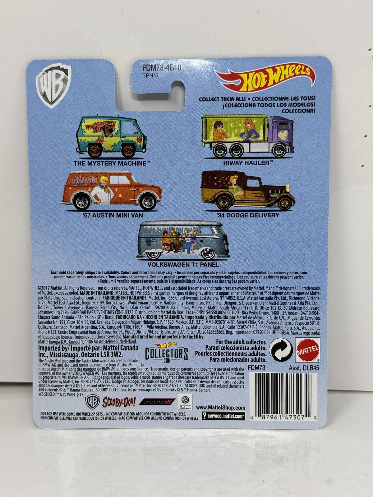 Hot Wheels Scooby-Doo 1967 Austin Mini Van 1:64 Diecast Real Riders