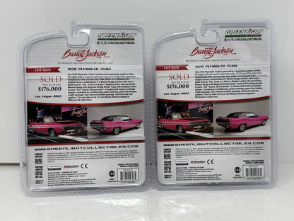 GreenLight Barrett-Jackson 1970 Plymouth Cuda RAW CHASE & Regular 1:64 Diecast