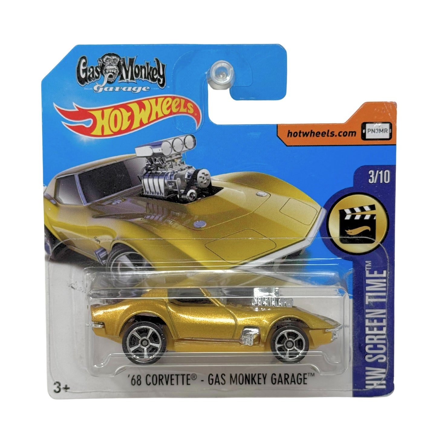 Hot Wheels Nightburnerz 1968 Corvette Gas Monkey Garage 1:64 Diecast BASE ERROR