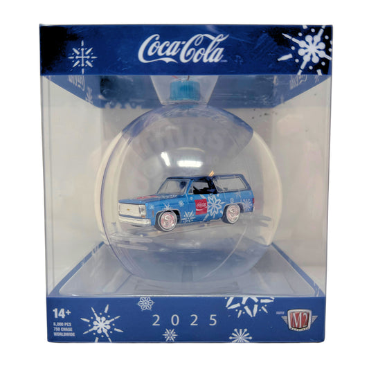 M2 Machines Coca-Cola 2025 Ornament Chevrolet K5 Blazer 1:64 Diecast