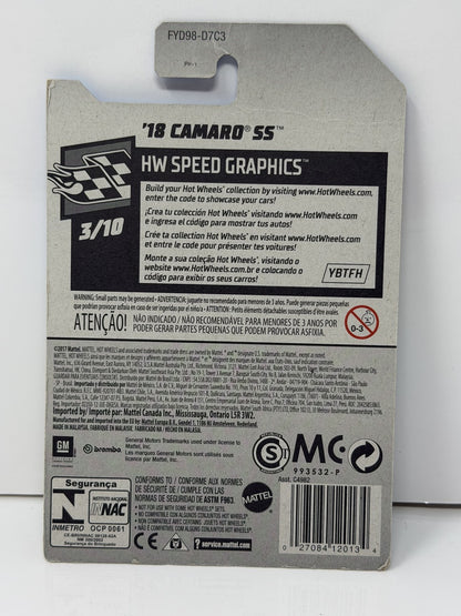 Hot Wheels HW Speed Graphics 2018 Chevrolet Camaro SS 1:64 Diecast Green