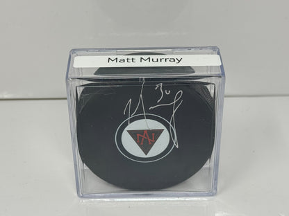 Matt Murray World Cup Team North America Signed NHL Autograph Puck Silver Auto