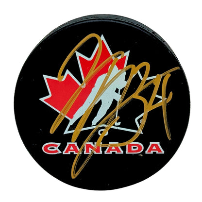 Jake Allen Team Canada Signed NHL Autograph Puck Gold Auto