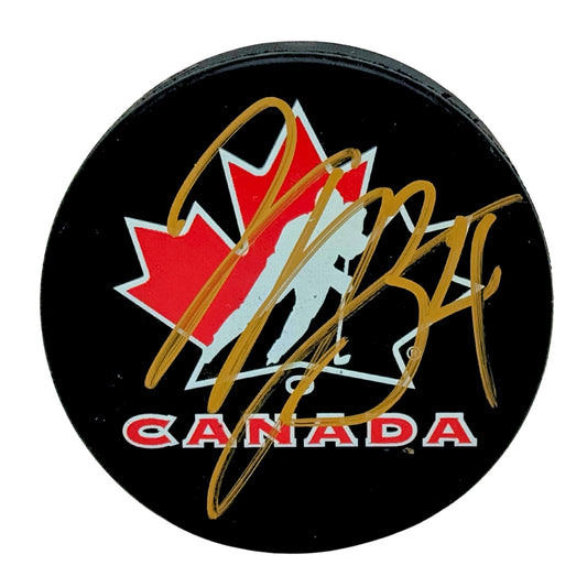 Jake Allen Team Canada Signed NHL Autograph Puck Gold Auto
