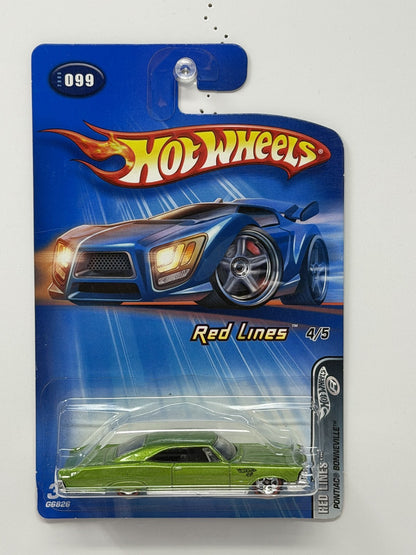 Hot Wheels Red Lines 1965 Pontiac Bonneville 1:64 Diecast Green V2