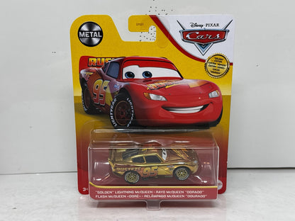 Disney Pixar Cars Golden Lightning McQueen Rust-Eze Edition 1:55 Diecast