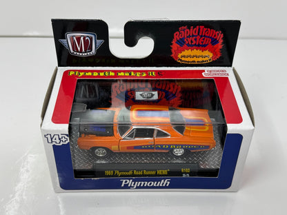 M2 Machines Rapid Transit System 1969 Plymouth Road Runner HEMI 1:64 Diecast