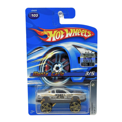 Hot Wheels Hi-Rakers 1970 Chevy Monte Carlo 1:64 Diecast Factory Sealed Silver