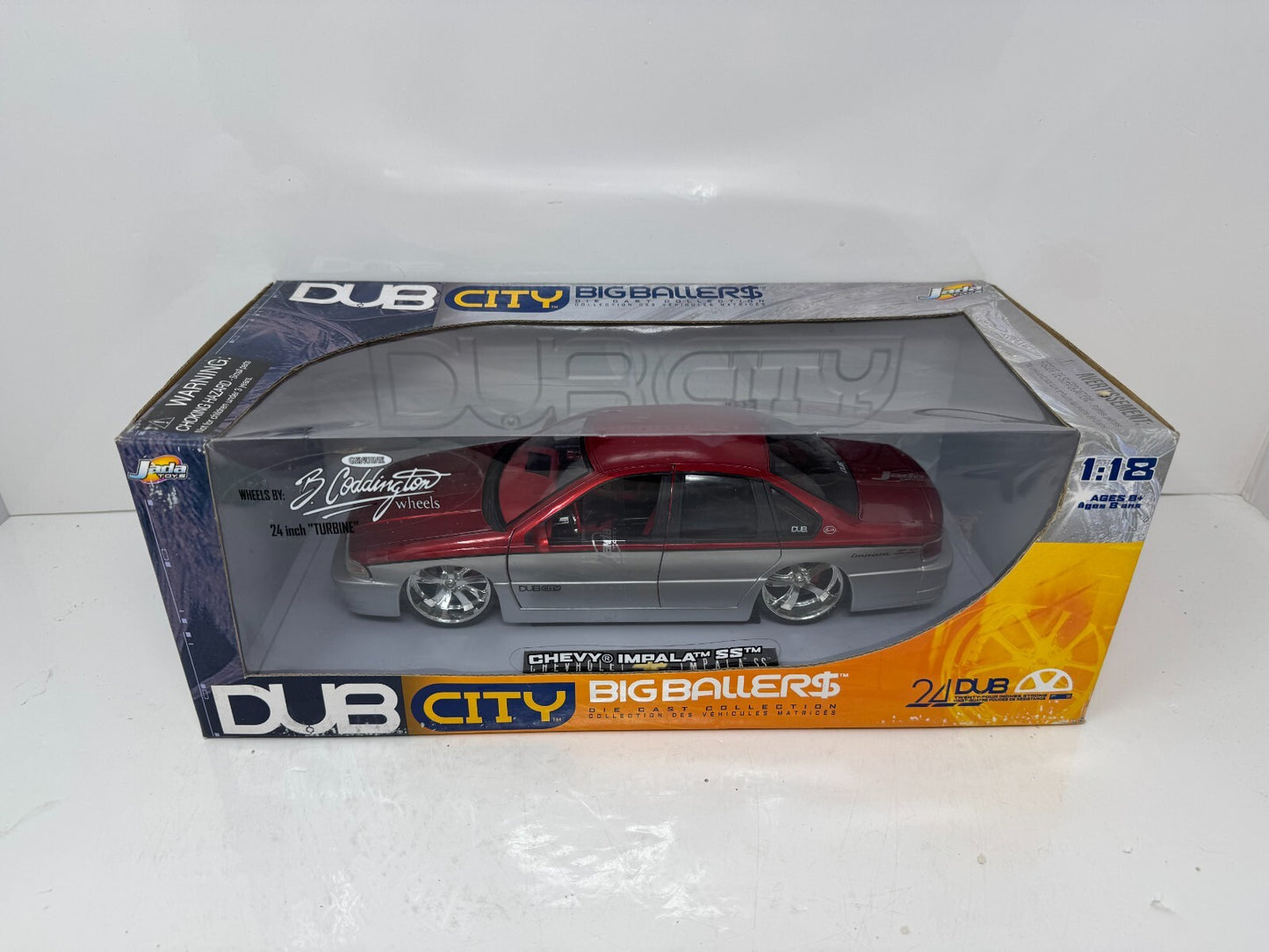 Jada Dub City Big Ballers Chevy Impala SS 1:18 Diecast 24 Inch Turbine Wheels