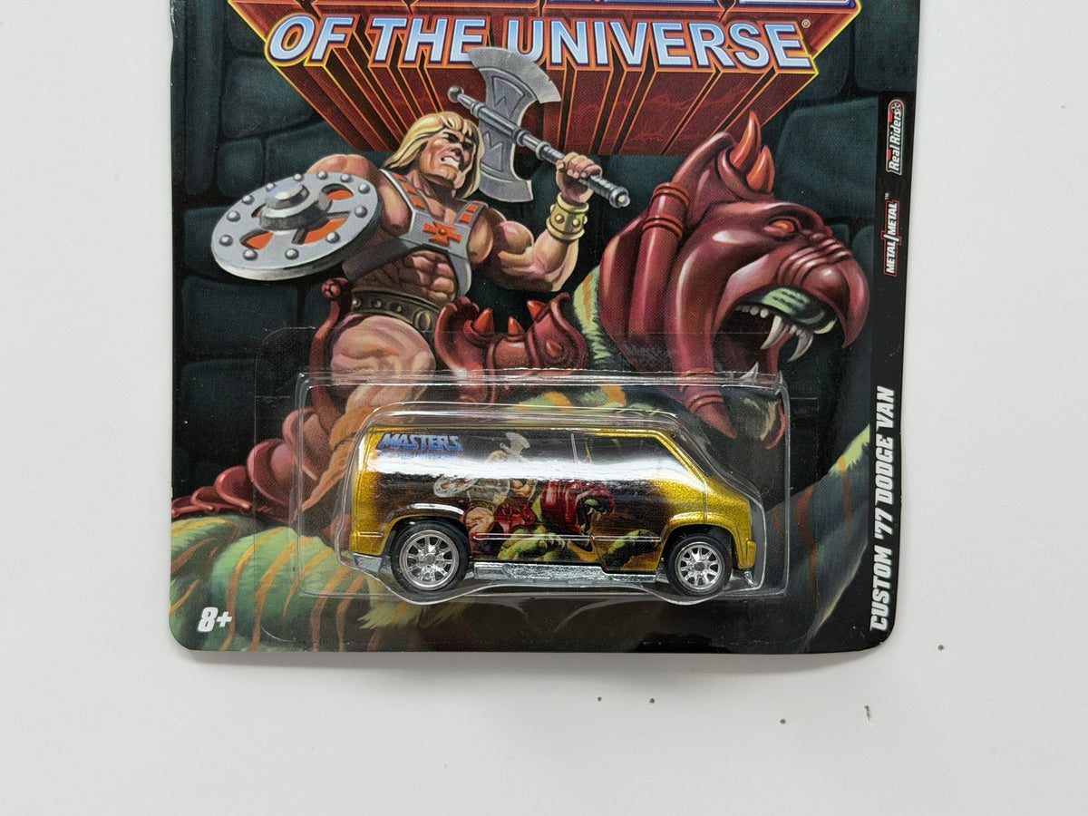 Hot Wheels Masters of the Universe 1977 Dodge Van He-Man 1:64 Diecast Real Rider