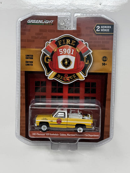 GreenLight Fire & Rescue 1981 Chevrolet K20 Scottsdale 1:64 Diecast