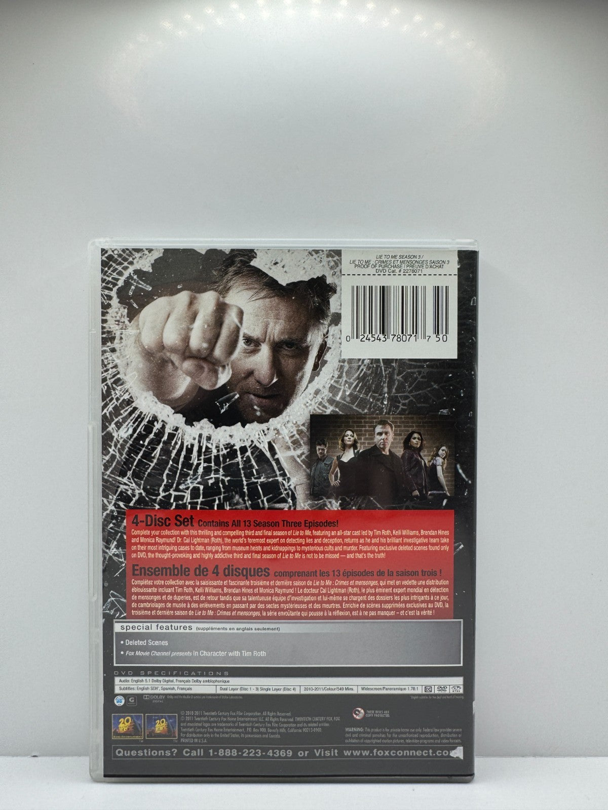 Lie to Me Season 3 (DVD) TV Series Crime