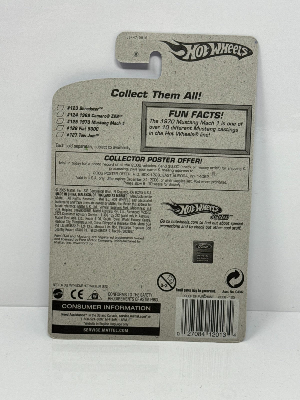 Hot Wheels 1970 Ford Mustang Mach 1 1:64 Diecast Factory Sealed Black