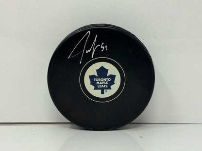Jake Gardiner Toronto Maple Leafs Signed NHL Autograph Puck Silver Auto V2