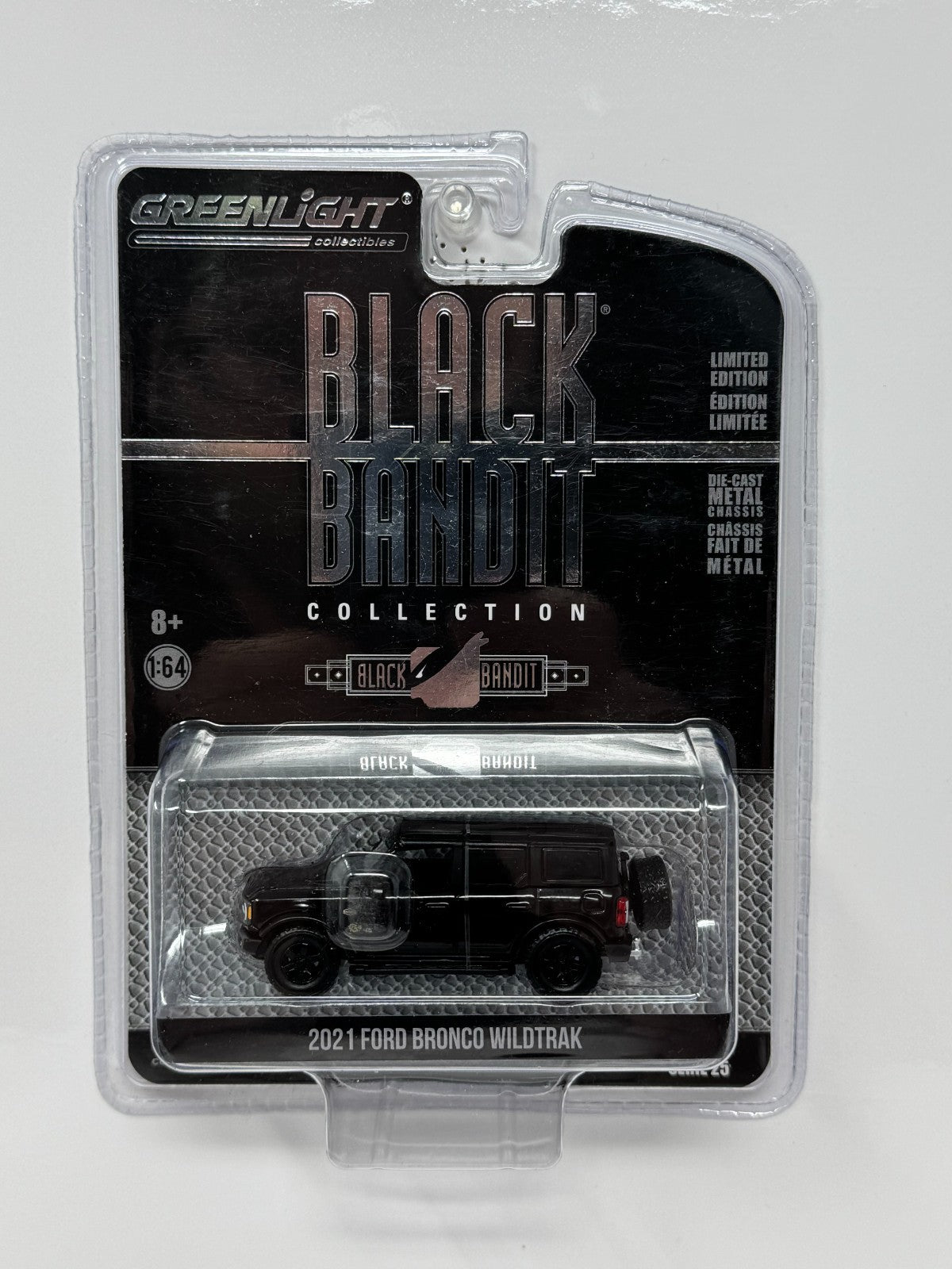 Greenlight Black Bandit Collection 2021 Ford Bronco Wildtrak 1:64 Diecast