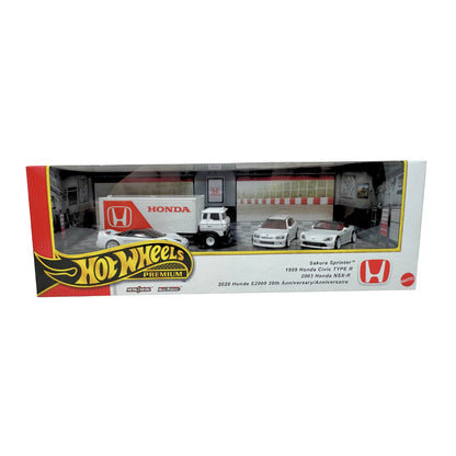 Hot Wheels Premium Diorama Honda Set Civic NSX 1:64 Diecast