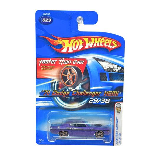 Hot Wheels First Editions 1970 Dodge Challenger HEMI 1:64 Diecast Purple V3