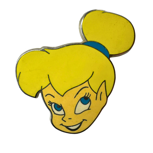 Disney Tinker Bell Face Top Knot Trading Pin DC1S13