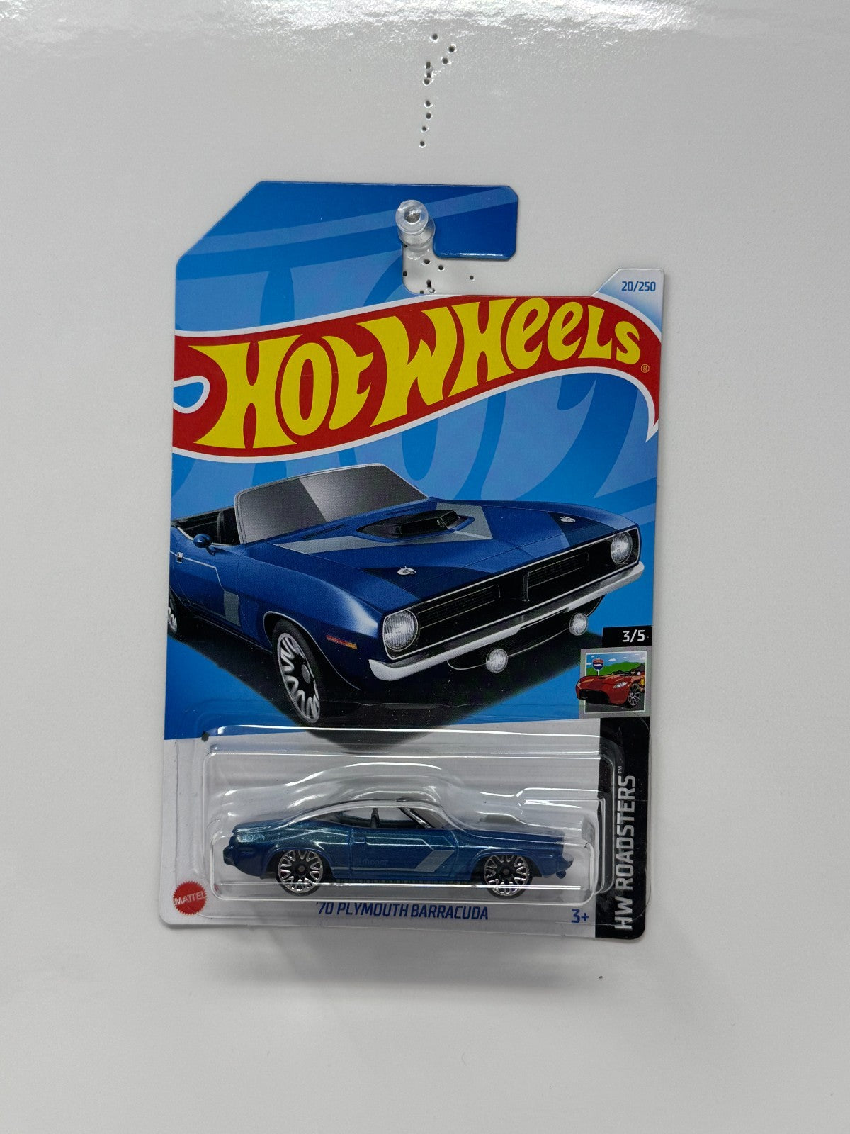 Hot Wheels Roadsters 1970 Plymouth Barracuda Convertible 1:64 Diecast Blue