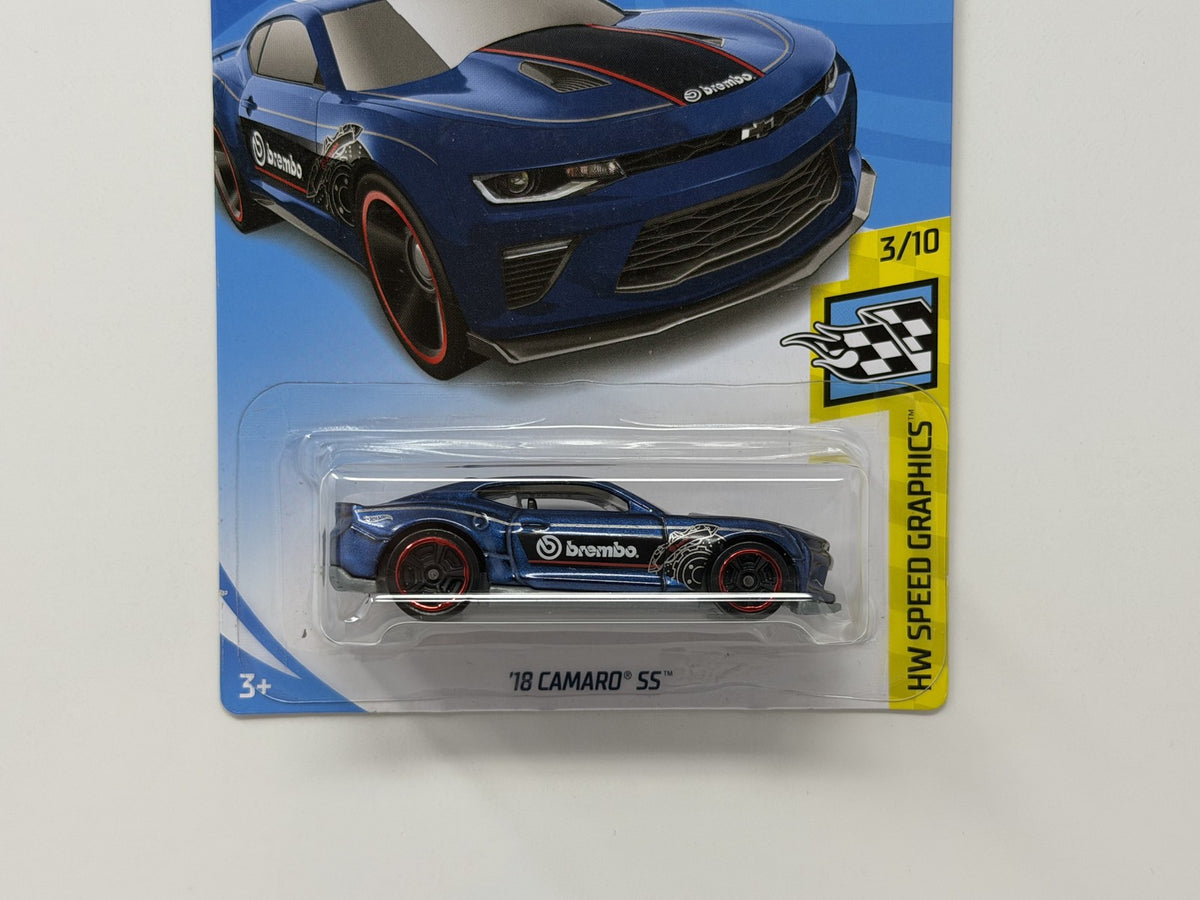 Hot Wheels HW Speed Graphics 2018 Chevrolet Camaro SS 1:64 Diecast Blue
