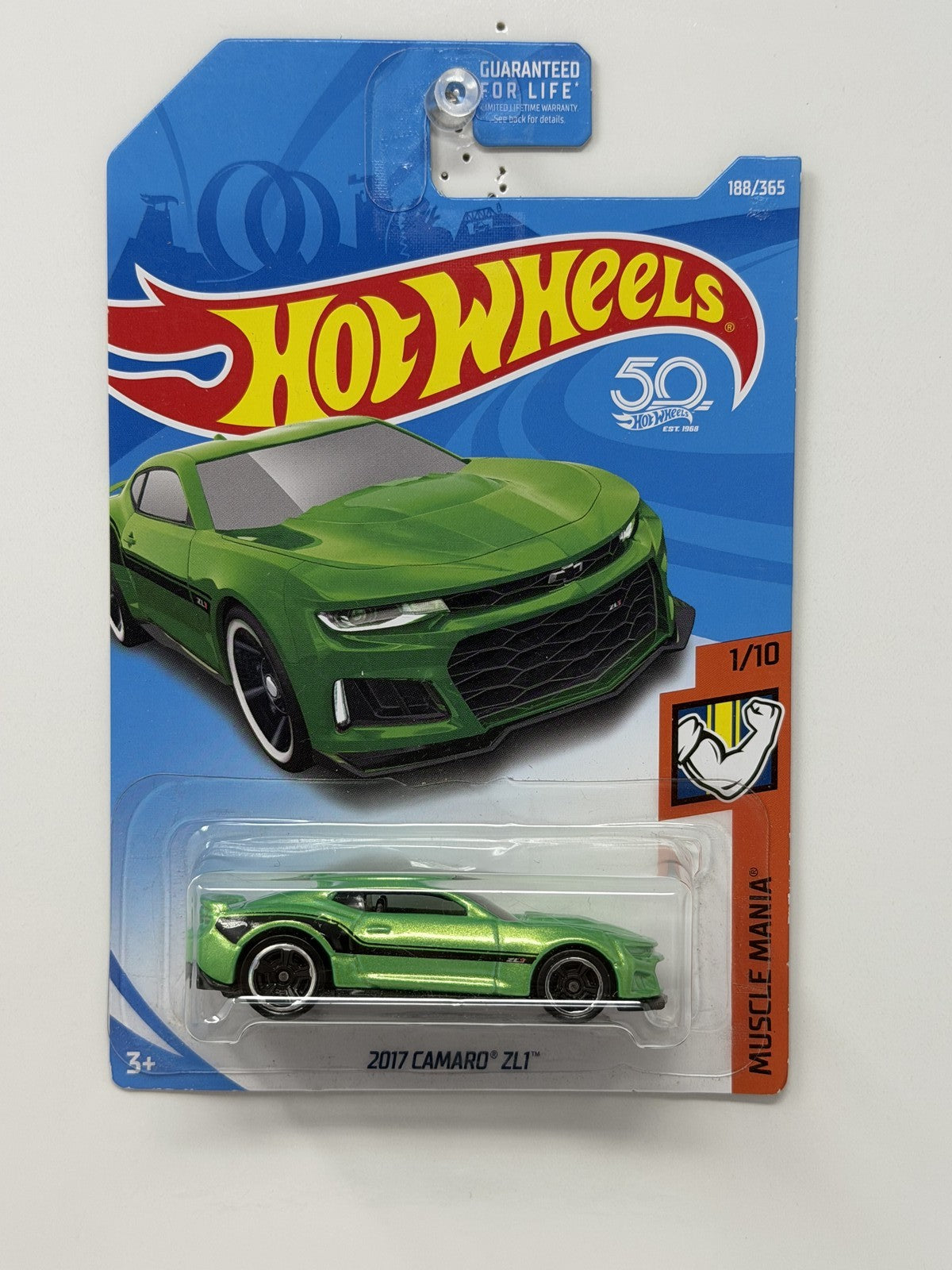 Hot Wheels Muscle Mania 2017 Chevrolet Camaro ZL1 1:64 Diecast Green