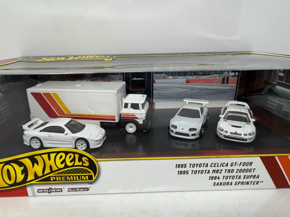 Hot Wheels Premium Toyota 4-Pack Collector Diorama Set 1:64 Diecast