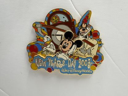 WDW Disney Mickey, Donald & Goofy New Years Day 2003 Trading Pin DC1S5 LE 5000