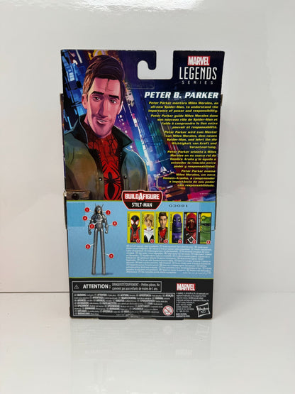 Marvel Legends Spider-Man Peter B. Parker Action Figure w/ Stilt-Man BAF Piece