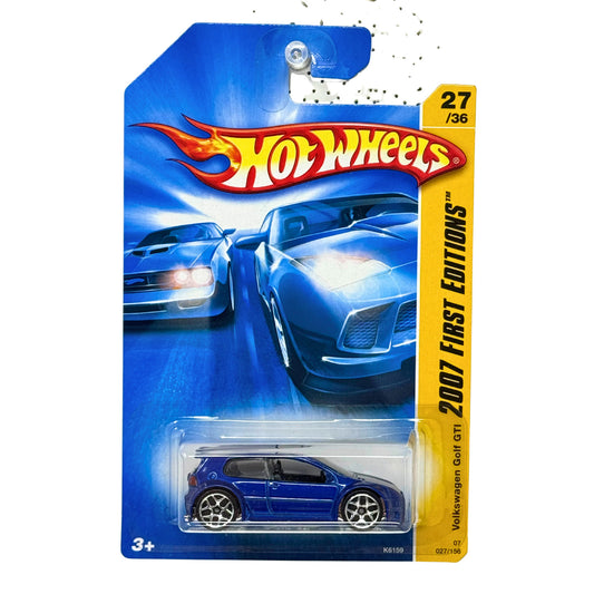 Hot Wheels 2007 First Editions Volkswagen Golf GTI Blue 1:64 Diecast