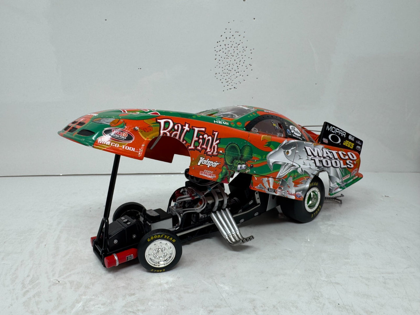 Racing Champions NHRA Whit Bazemore Matco Rat Fink Dodge Funny Car 1:24 Diecast