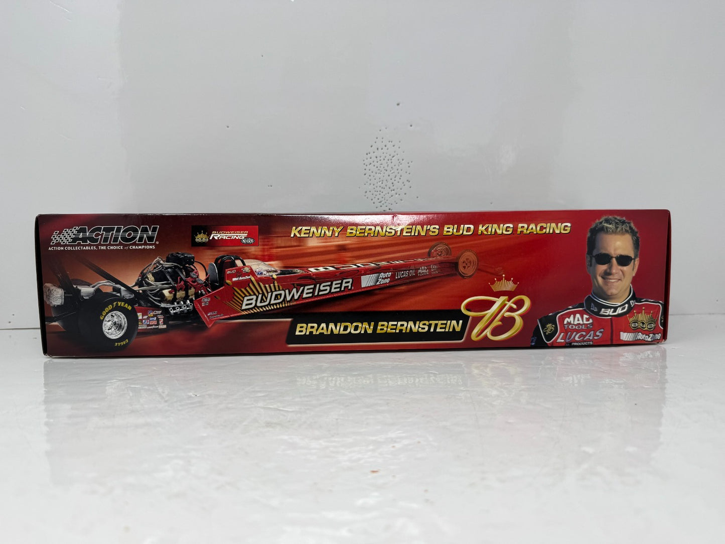 Action NHRA Brandon Bernstein Budweiser AUTO 2005 Top Fuel Dragster 1:24 Diecast