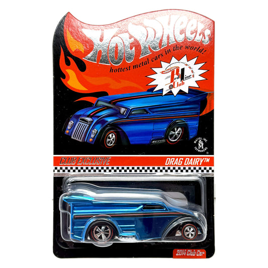 Hot Wheels RLC Red Line Club 2014 Car Drag Dairy 1:64 Diecast Blue 01670/04000