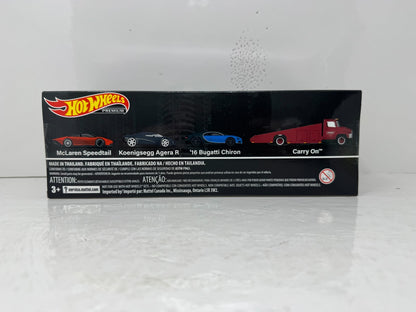 Hot Wheels Premium Hyper Cars 4-Pack Collector Diorama Set 1:64 Diecast