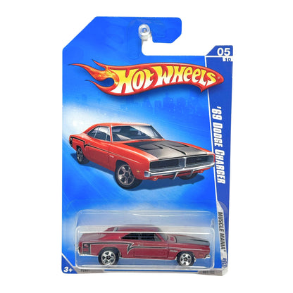 Hot Wheels Muscle Mania 1969 Dodge Charger RT 1:64 Diecast Burgundy