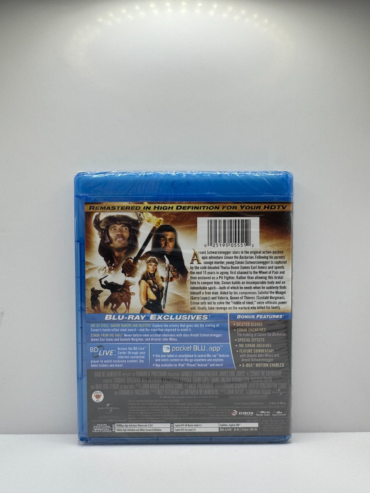 Conan the Barbarian (Blu-ray) Arnold Schwarzenegger Fantasy Sealed
