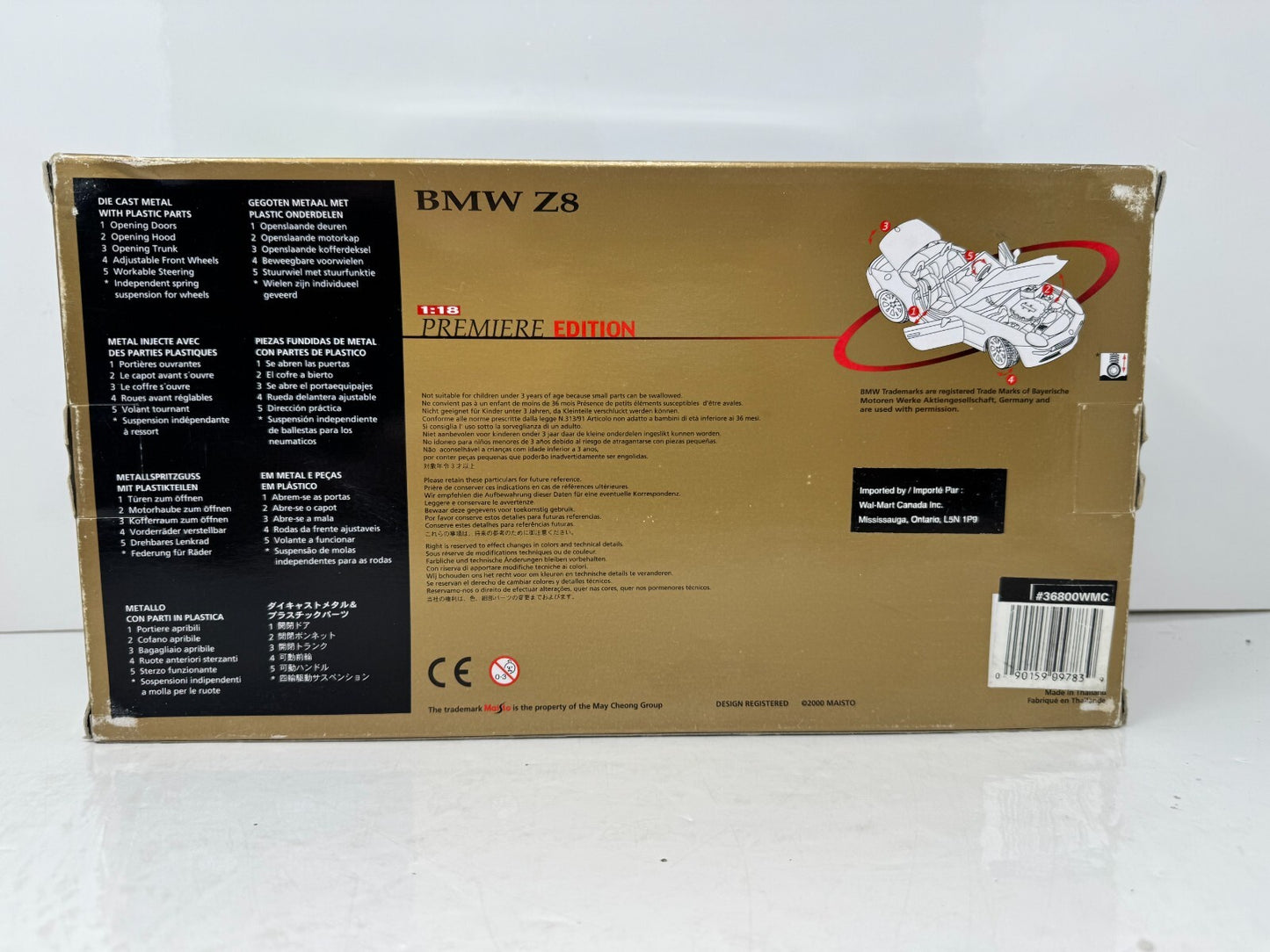 Maisto BMW Z8 Premiere Edition 1:18 Diecast